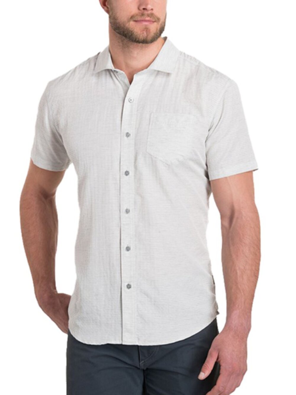 Kuhl Mens Riveara Short Sleeve Ash